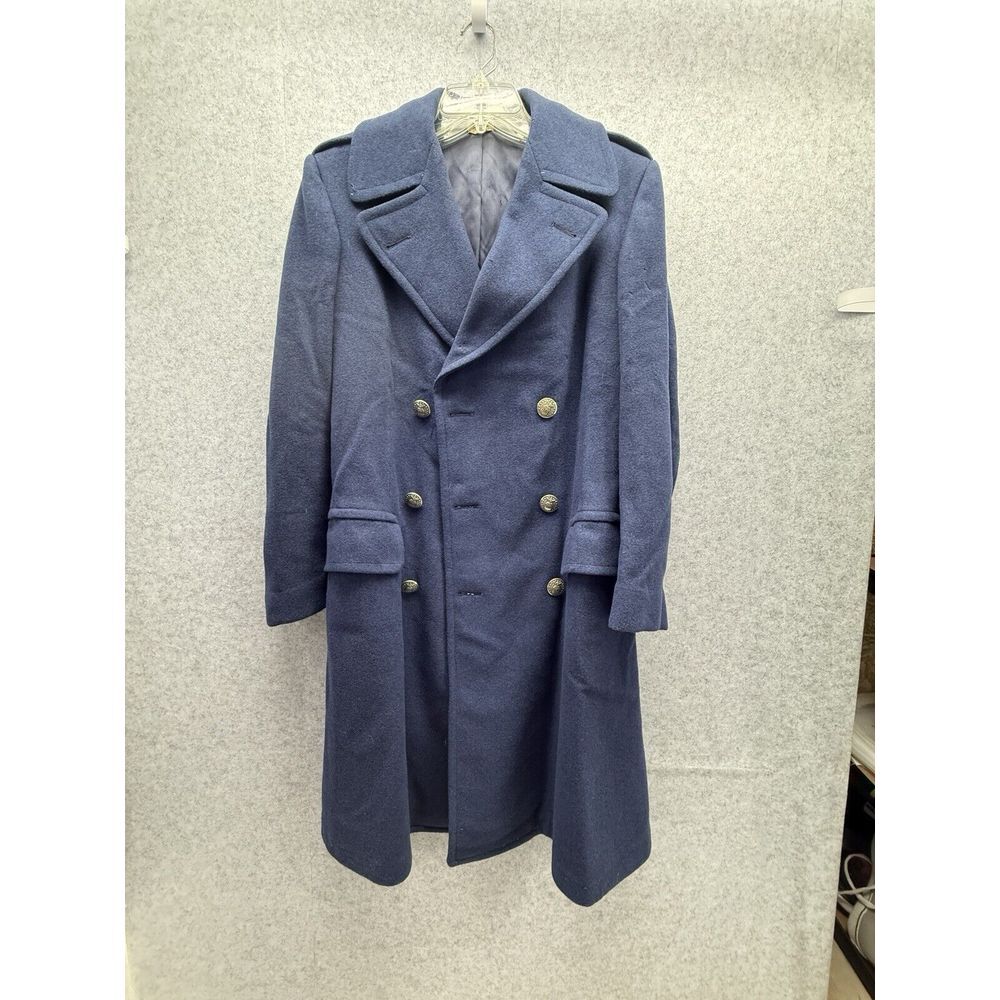 Vintage A.F.  Pembroke Size 35L Navy Blue 1085  Wool Peacoat